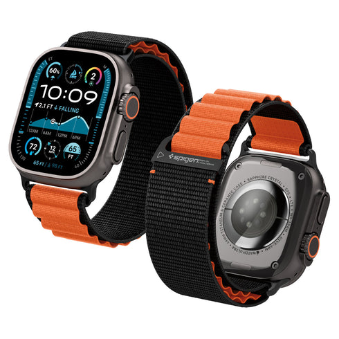Spigen רצועת שעון WBF1 ל-Apple Watch – תואמת Ultra 3/2/1 (49mm), Series 11/10 (46mm), 9/8/7 (45mm), 6/5/4 (44mm)